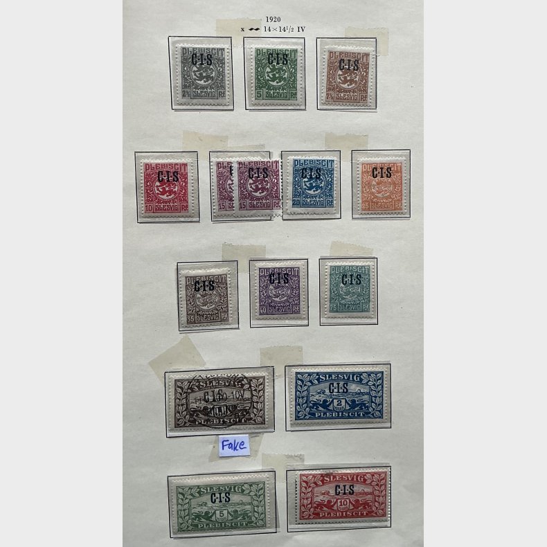 Slesvig s�t med CIS - uden 1 mark