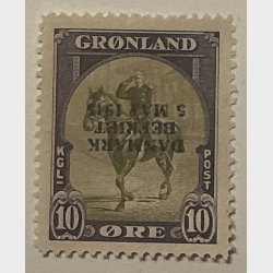 1945 Gr�nland Am. udgave omvendt overtryk