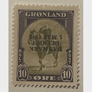 1945 Gr�nland Am. udgave omvendt overtryk