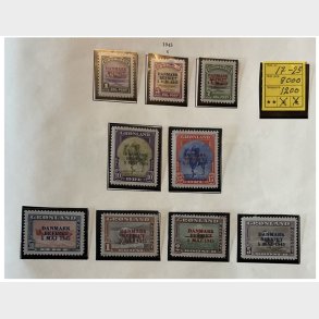 1945 Gr�nland Am. udgaver med overtryk