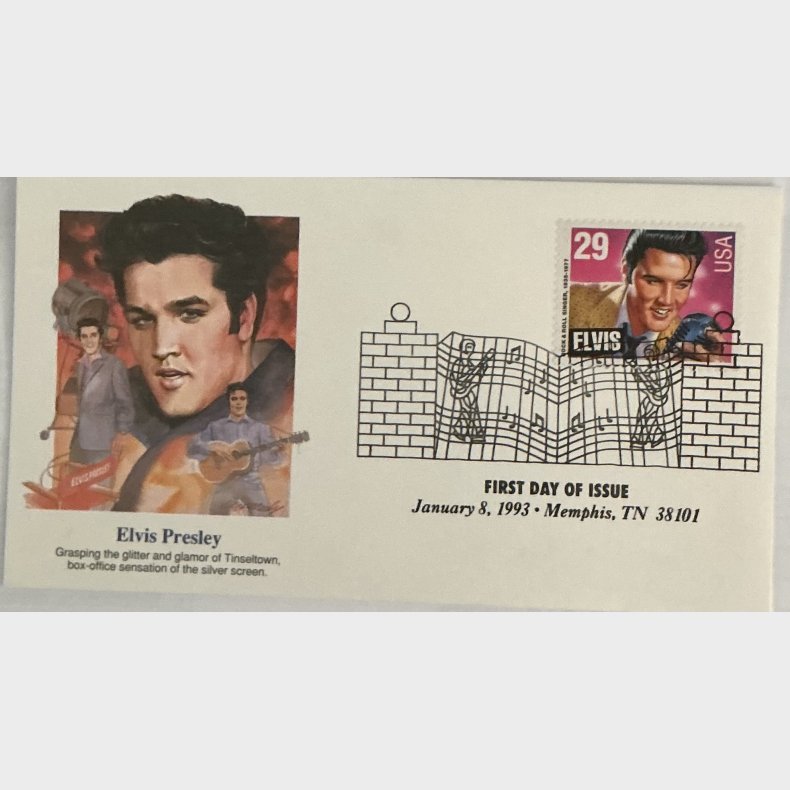 Elvis Brev med frim�rke